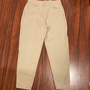 H&M mom loose fit twill pants size 12 beige